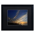 Trademark Fine Art KS0154-B1620BMF Sweeping Sunset by Kurt Shaffer 16 x 20 Framed Art, BLK MTD