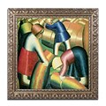 Trademark Fine Art BL01233-G1616F Taking In the Rye 1912 by Kazimir Malevich 16 x 16 Framed Art
