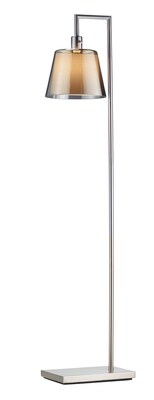 Adesso 1514-22 Prescott Incandescent Floor Lamp, satin steel | Quill