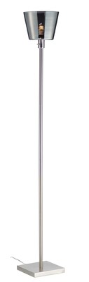Adesso 1515-22 Prescott Incandescent Floor Lamp, Satin Steel | Quill