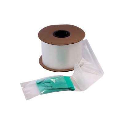 6 x 10 Layflat Poly Bags, Bags on a Roll, 2 Mil, Clear, 1250/Roll (2703)