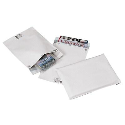 11 x 13 x 2 100/Carton Durable and moisture-resistant White - QUALITY PARK PRODUCTS Redi-Strip Poly Expansion Mailer Side Seam 