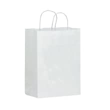 Escort Shopper 15.5 x 13 x 6 Kraft Paper Shopping Bags, White, 250/Carton (WHITE13717)