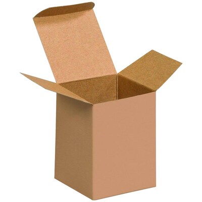 3 x 3 x 4 Reverse Tuck Folding Cartons, Brown, 250/Carton (RTS21)