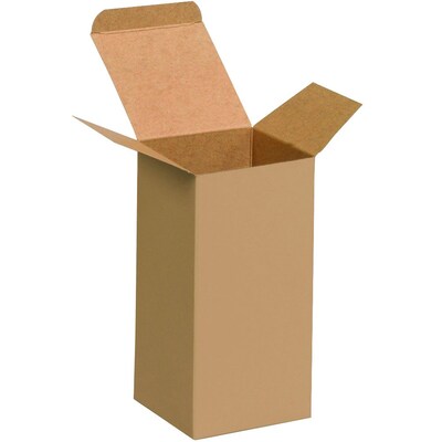 3 x 3 x 6 Reverse Tuck Folding Cartons, Brown, 250/ Carton (RTS22)