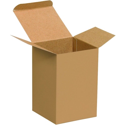 4 x 4 x 6 Reverse Tuck Folding Cartons, Brown, 250/ Carton (RTS26)