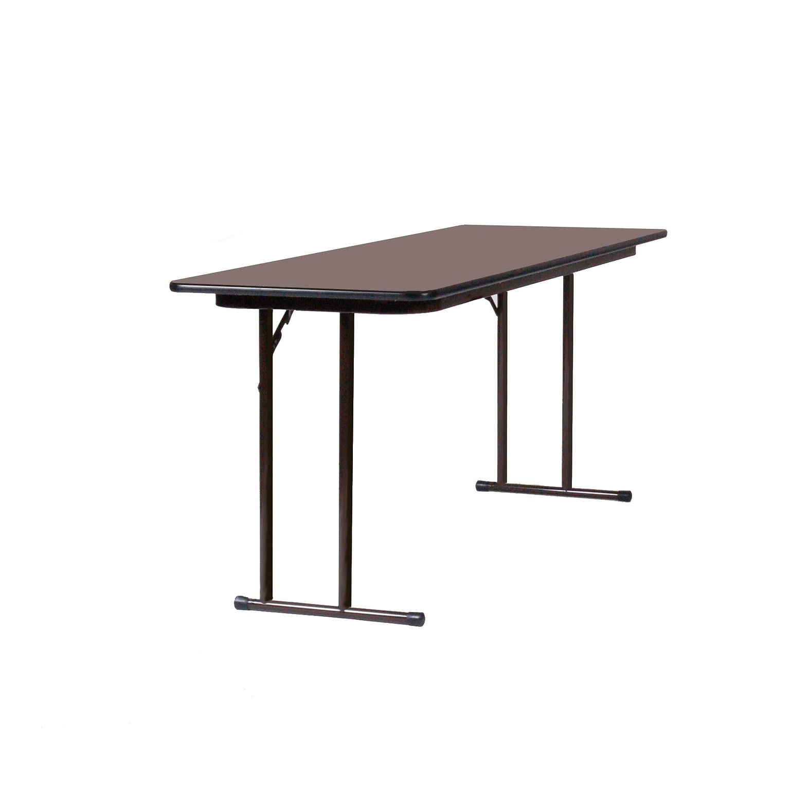 Correll 72-inch Wood, Steel & Plastic High-Pressure Folding Seminar Table, Walnut
