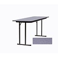 Correll 60-inch Wood, Steel & Plastic Seminar Folding Table, Gray Granite