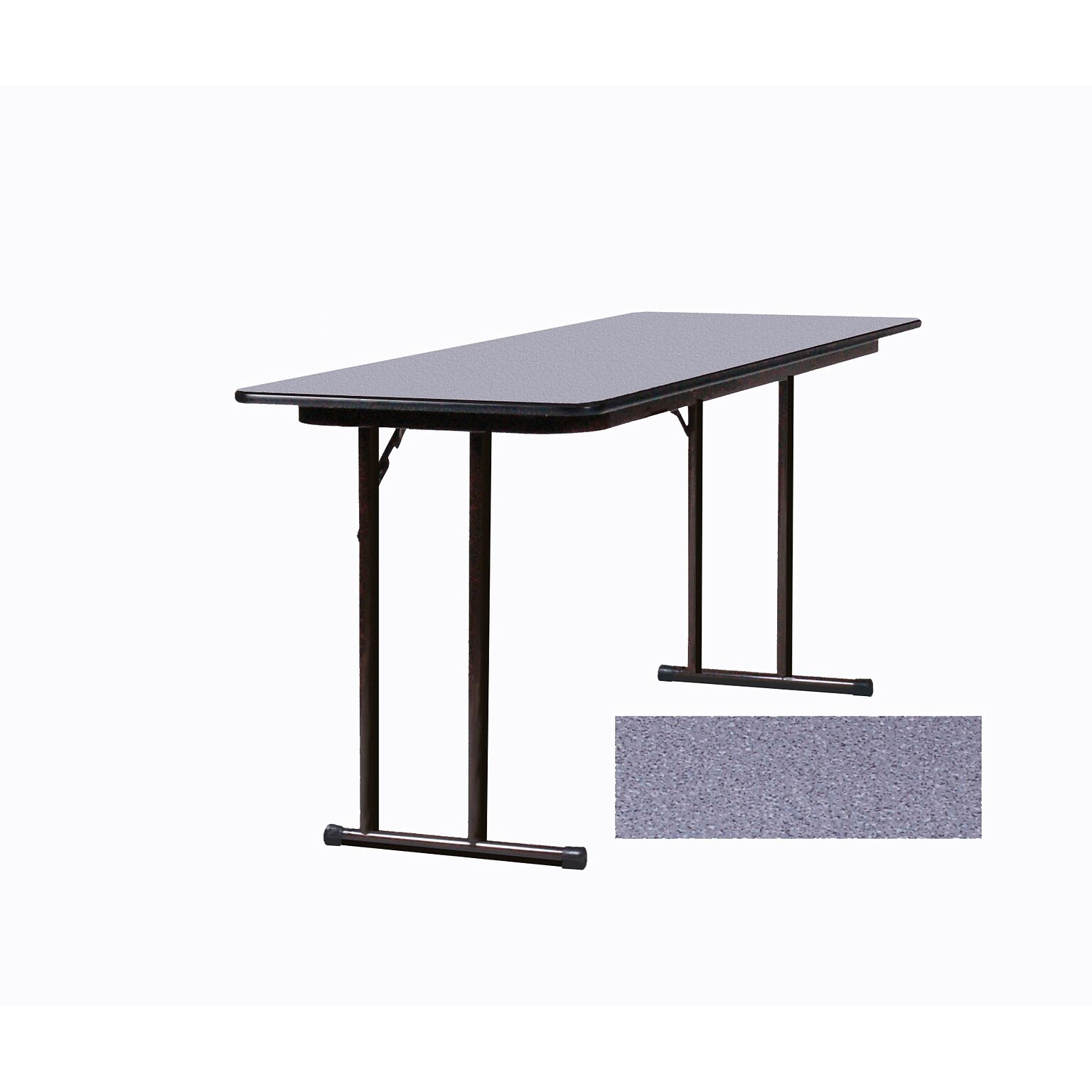 Correll 96 Wood, Steel & Plastic Off-Set Leg Folding Seminar Table, Gray Granite (ST2496PX-15)