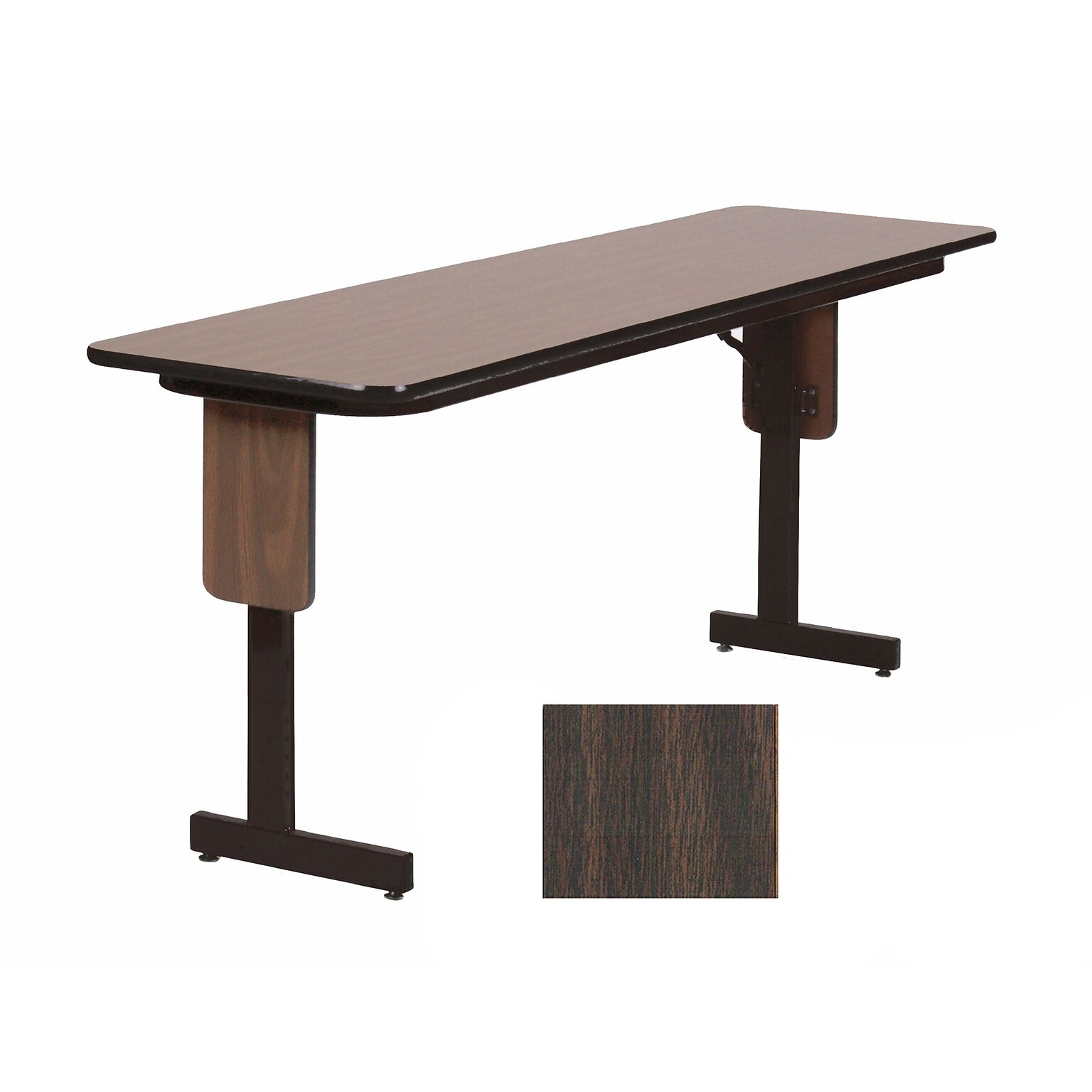 Correll 60 High-Pressure Laminate & Particle Board Panel Leg Folding Table, Walnut (SP1860PX-01)