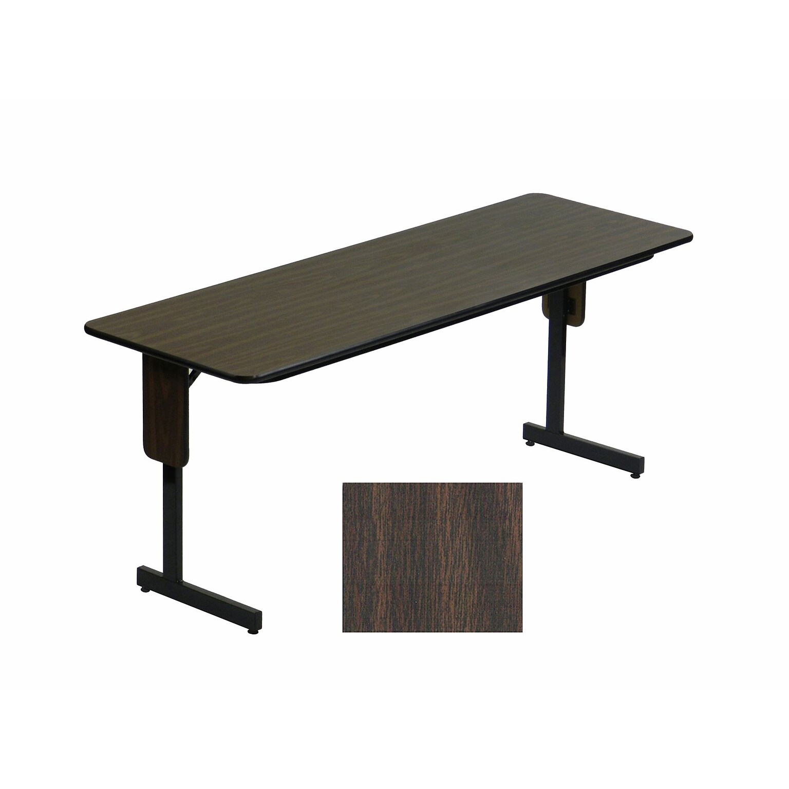 Correll Folding Table,  96D x 24W, Walnut (SP2496PX-01)