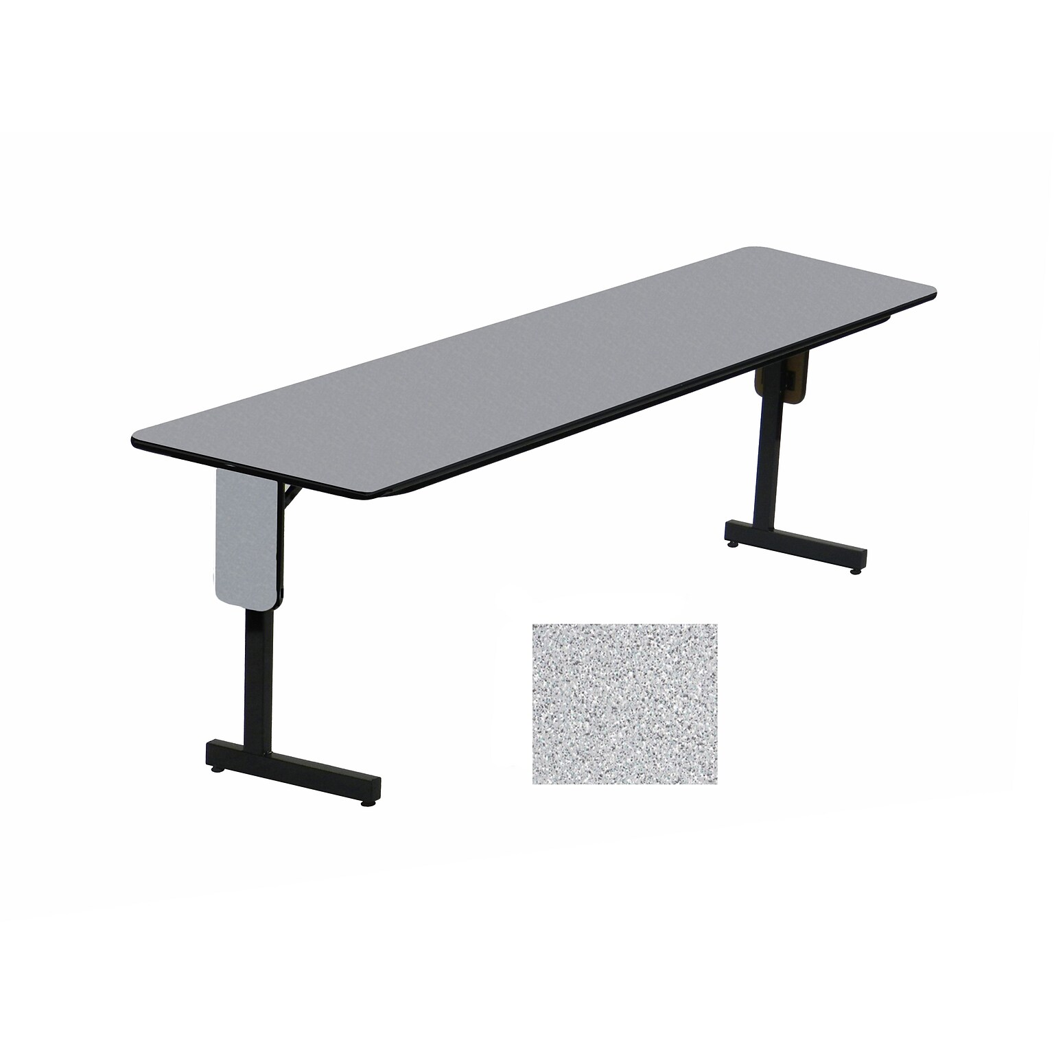 Correll 60 High-Pressure Laminate & Particle Board Panel Leg Folding Table, Gray Granite (SP1860PX-15)