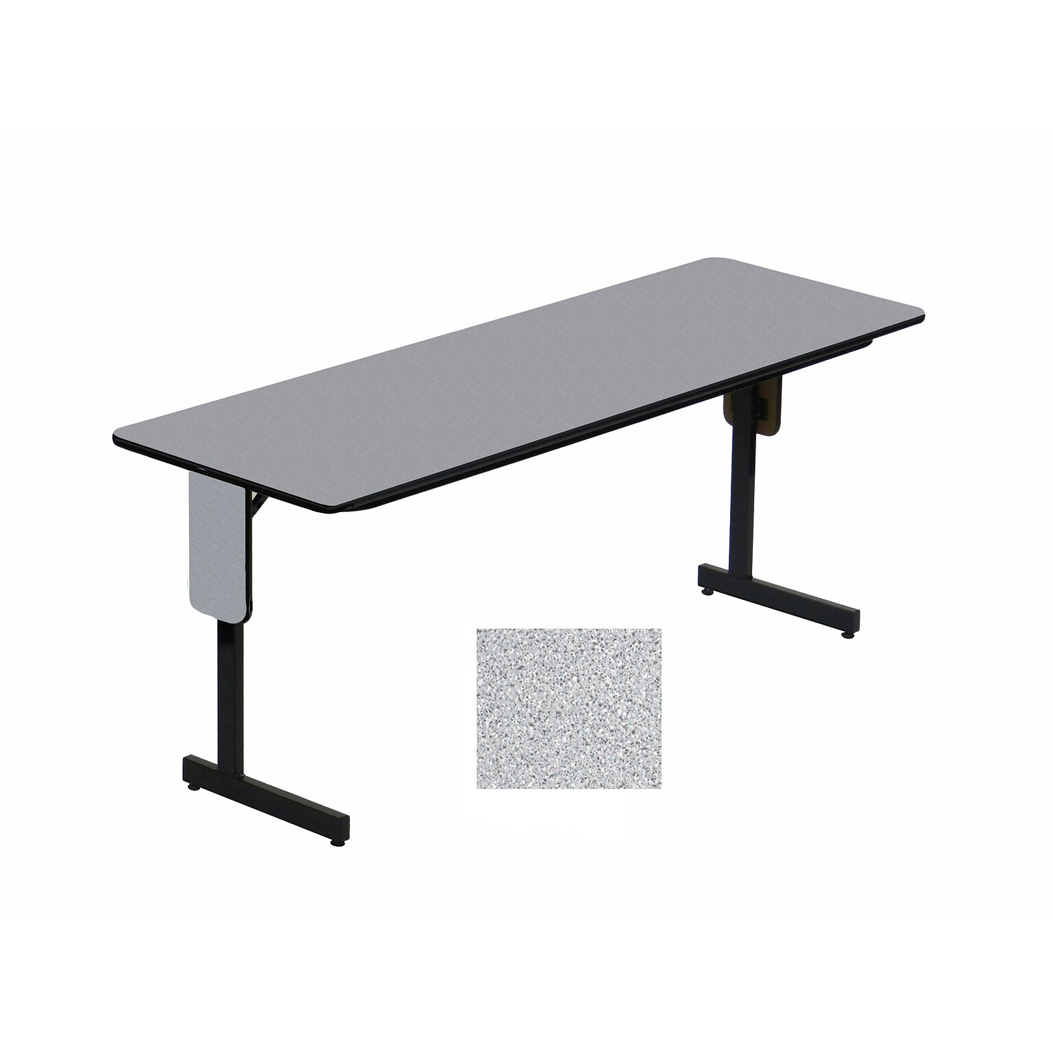 Correll 72 High-Pressure Laminate & Particle Board Rectangular Table, Gray Granite