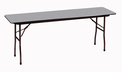 Correll 72-inch Metal & Laminate Folding Table, Gray Granite