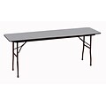 Correll 60-inch Metal, Particle Board & Laminate Folding Seminar Table, Gray Granite