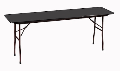 Correll 72-inch Metal & Laminate Folding Table, Black Granite
