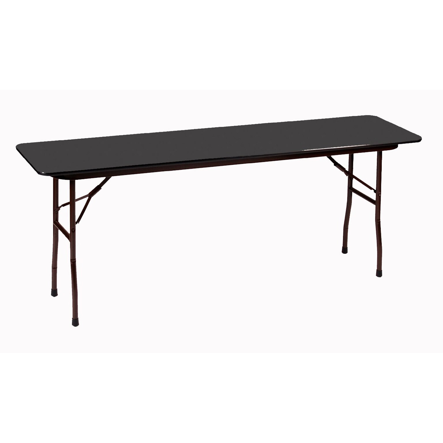 Correll 72-inch Metal & Laminate Folding Table, Black Granite