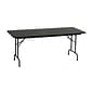 Correll 96-inch Metal, Particle Board & Laminate High Pressure Top Folding Table, Black Granite