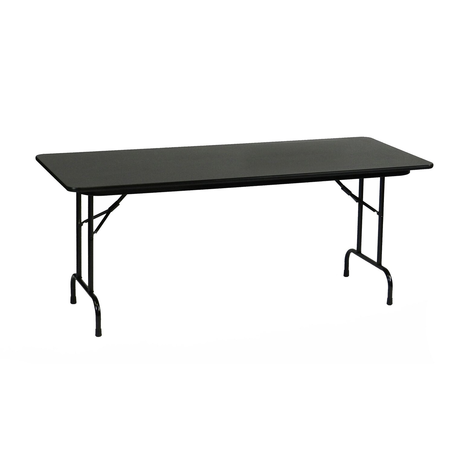 Correll 96-inch Metal, Particle Board & Laminate High Pressure Top Folding Table, Black Granite