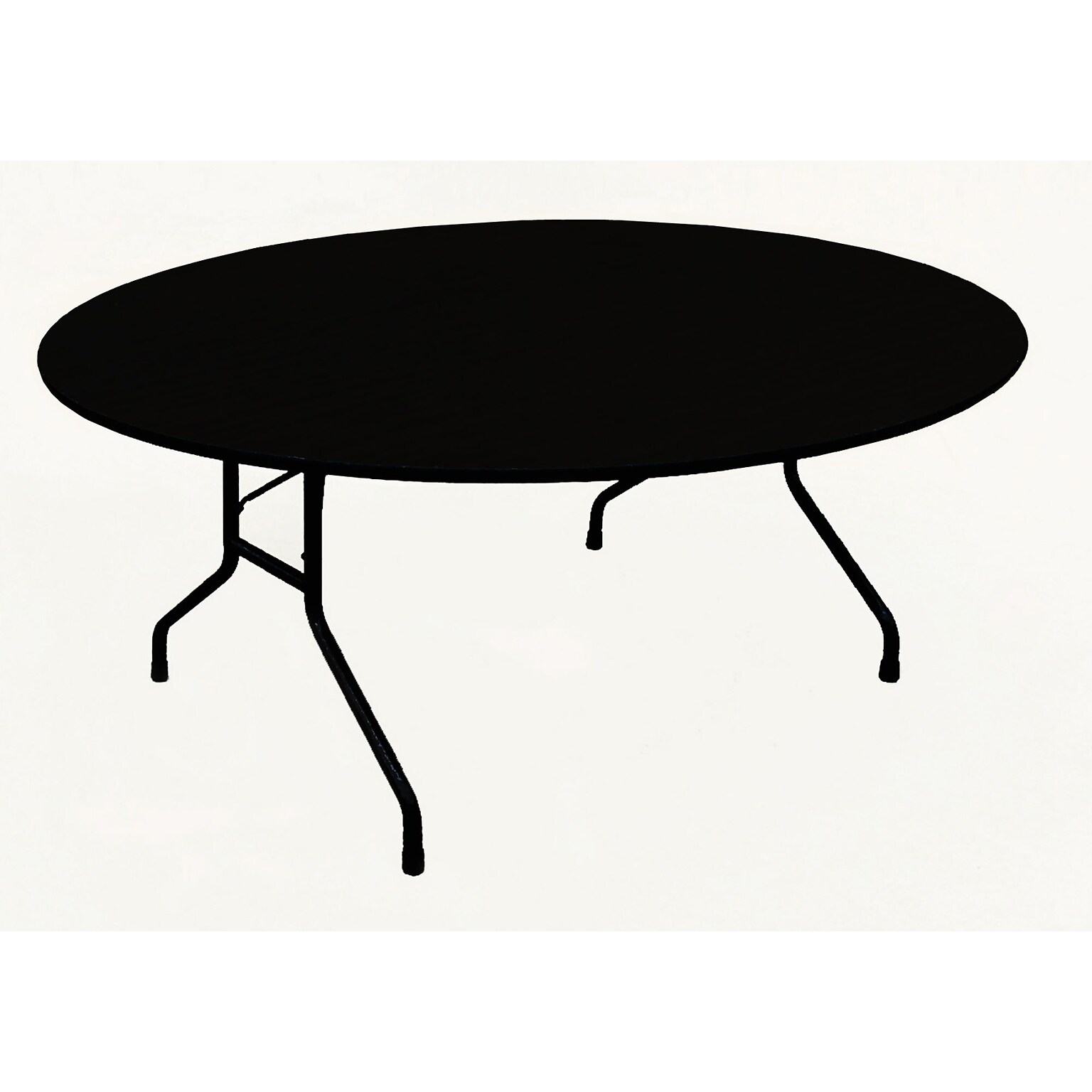 Correll Metal, Particle Board & Laminate High Pressure Round Folding Table, Black Granite (CF60PX-07)