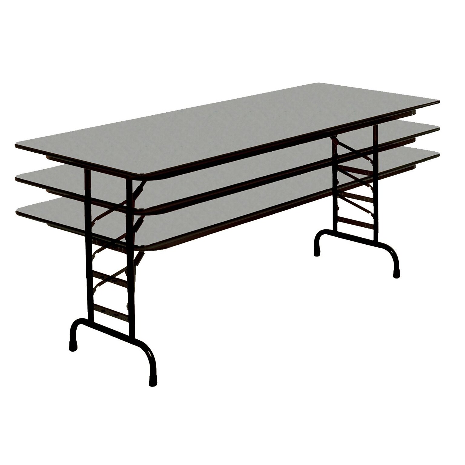 Correll 60 Metal, Particle Board & Laminate Folding Table, Gray Granite (CFA3060PX-15)
