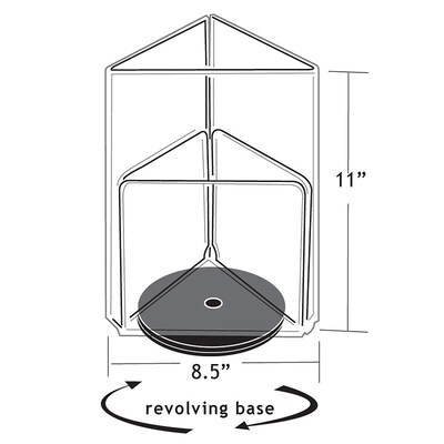 Azar Displays 3-Sided Sign Holder, 11 x 8.5-inch