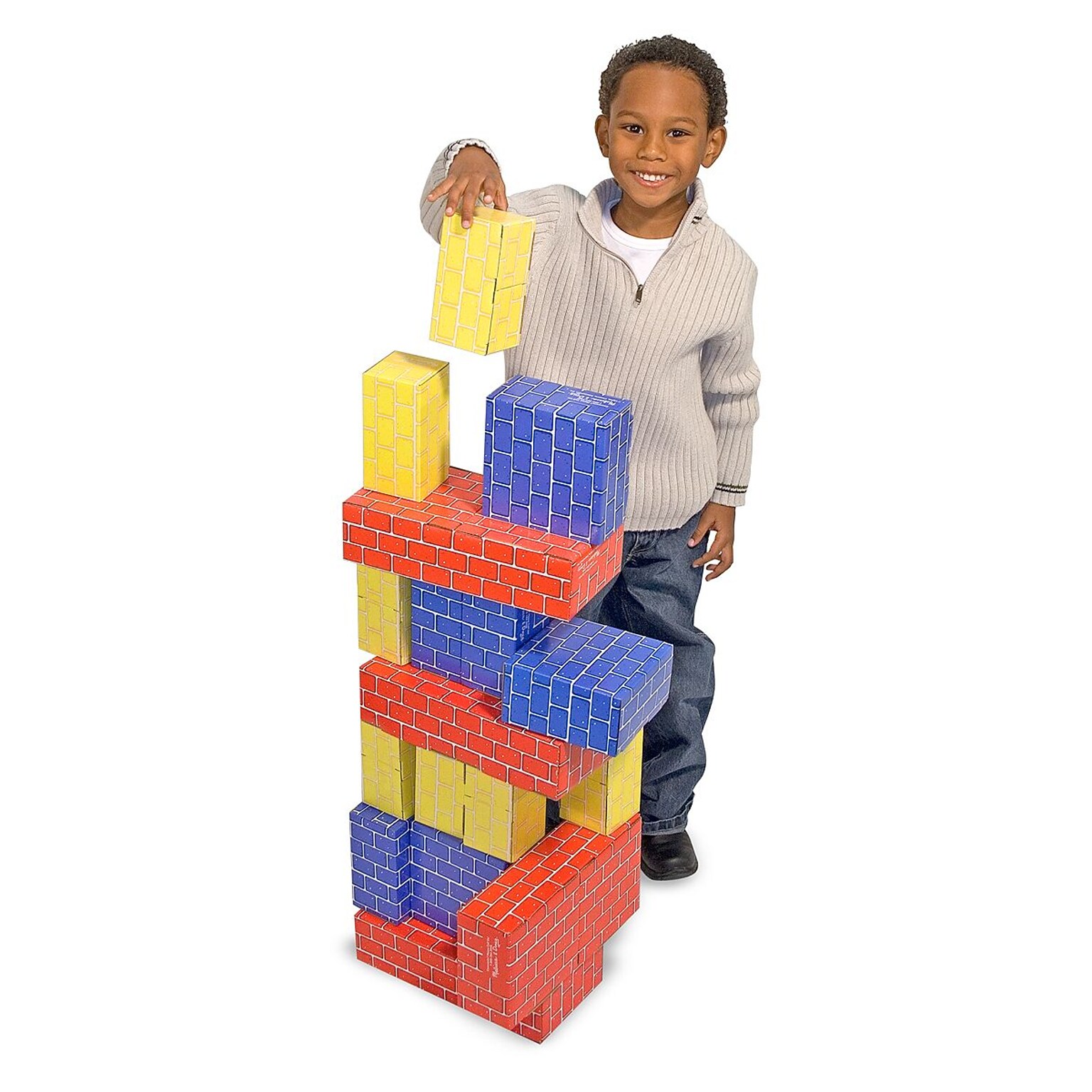 Melissa & Doug Deluxe Jumbo Cardboard Blocks, 40 pc
