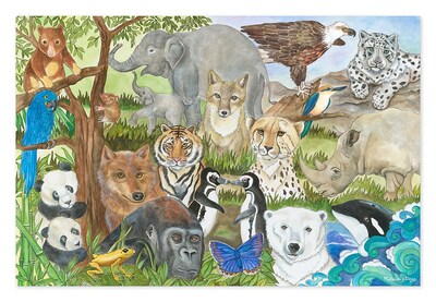 Melissa & Doug Endangered Species Floor Puzzle, 48 pc