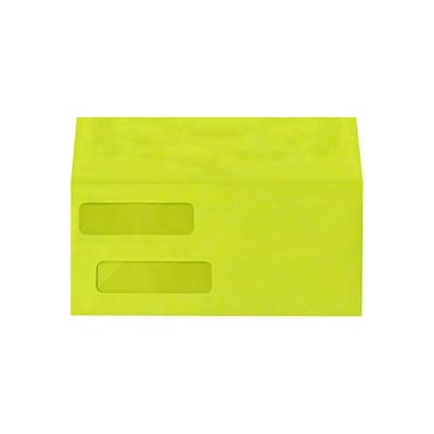 LUX Self Seal Security Tinted #10 Double Window Envelope, 4 1/8 x 9 1/8, Wasabi, 1000/Pack (INVDW-