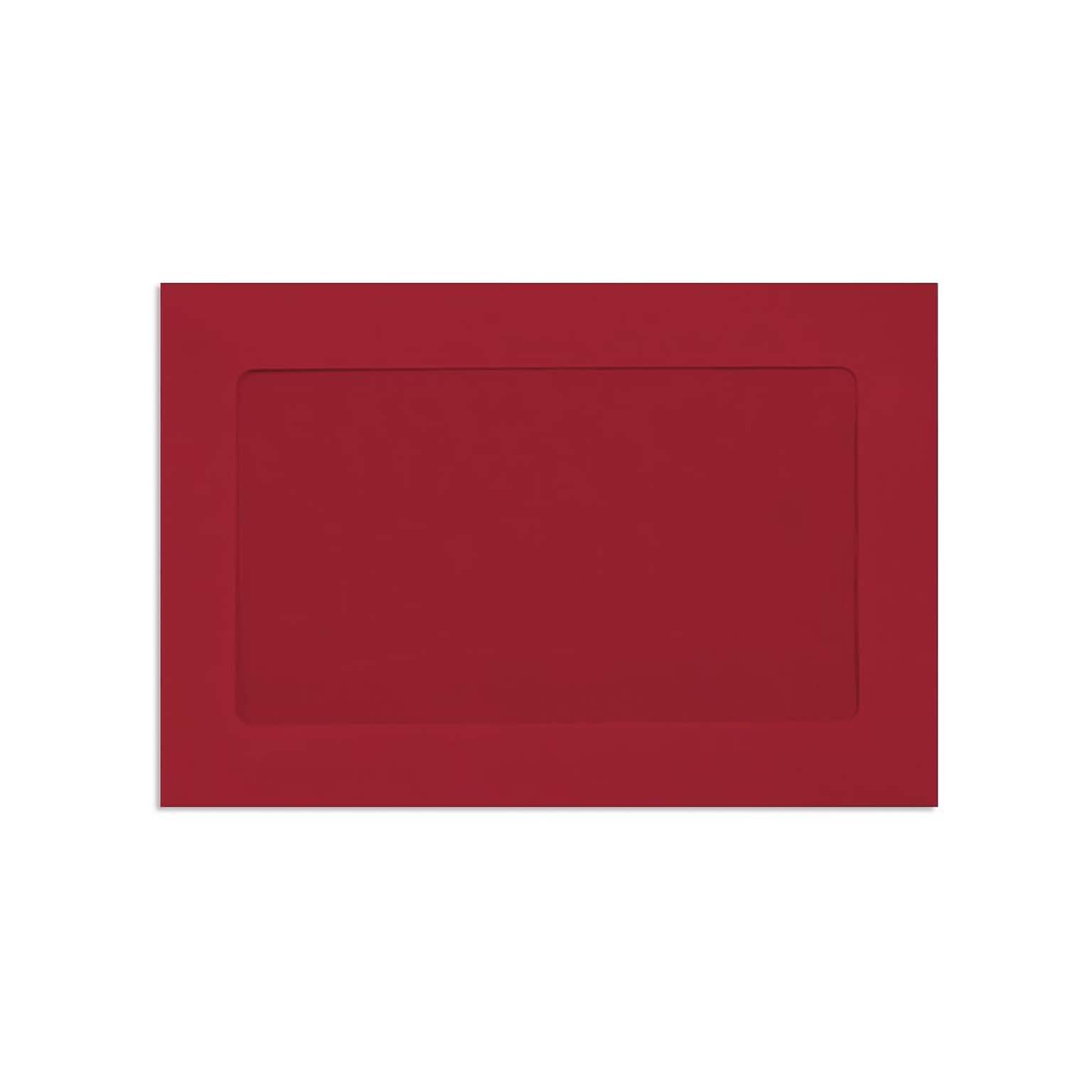 LUX Moistenable Glue #1 Window Envelope, 6 x 9, Ruby Red, 50/Pack (FFW-69-18-50)