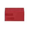 Lux Invoice Double Window Envelopes, Ruby Red 4-1/8 x 9-1/8 inch 1000/Pack