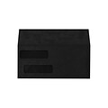 Lux Double Window Invoice Envelopes, Midnight Black 4 1/8 x 9 1/2 inch 500/Pack