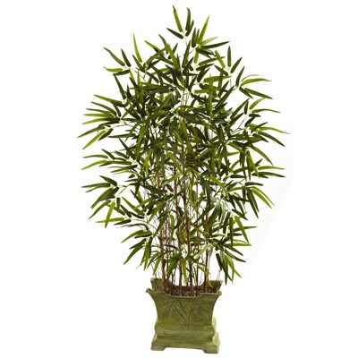 Nearly Natural 5419 Bamboo Tree with Decorative Planter 45-inch