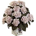 Nearly Natural 1396-CP Hydrangea with Large Floral Planter, Cream Pink