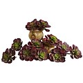 Nearly Natural 6105-BG-S12 Echeveria Succulent Plants 6 x 5 inch, Burgundy