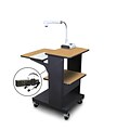 Marvel® 24 Presentation Cart With Headset Mic, Steel, Oak/Dark Neutral