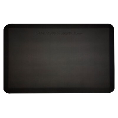 Smart Step® Supreme Polyurethane Anti-Fatigue Mat With Dual Gripper System, 36" x 24", Black (SS32BLK)