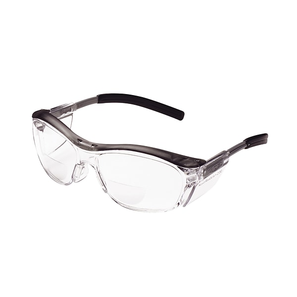 3M Occupational Health & Env Safety Glasses With Gray Plastic Frame, 2.5 Diopter