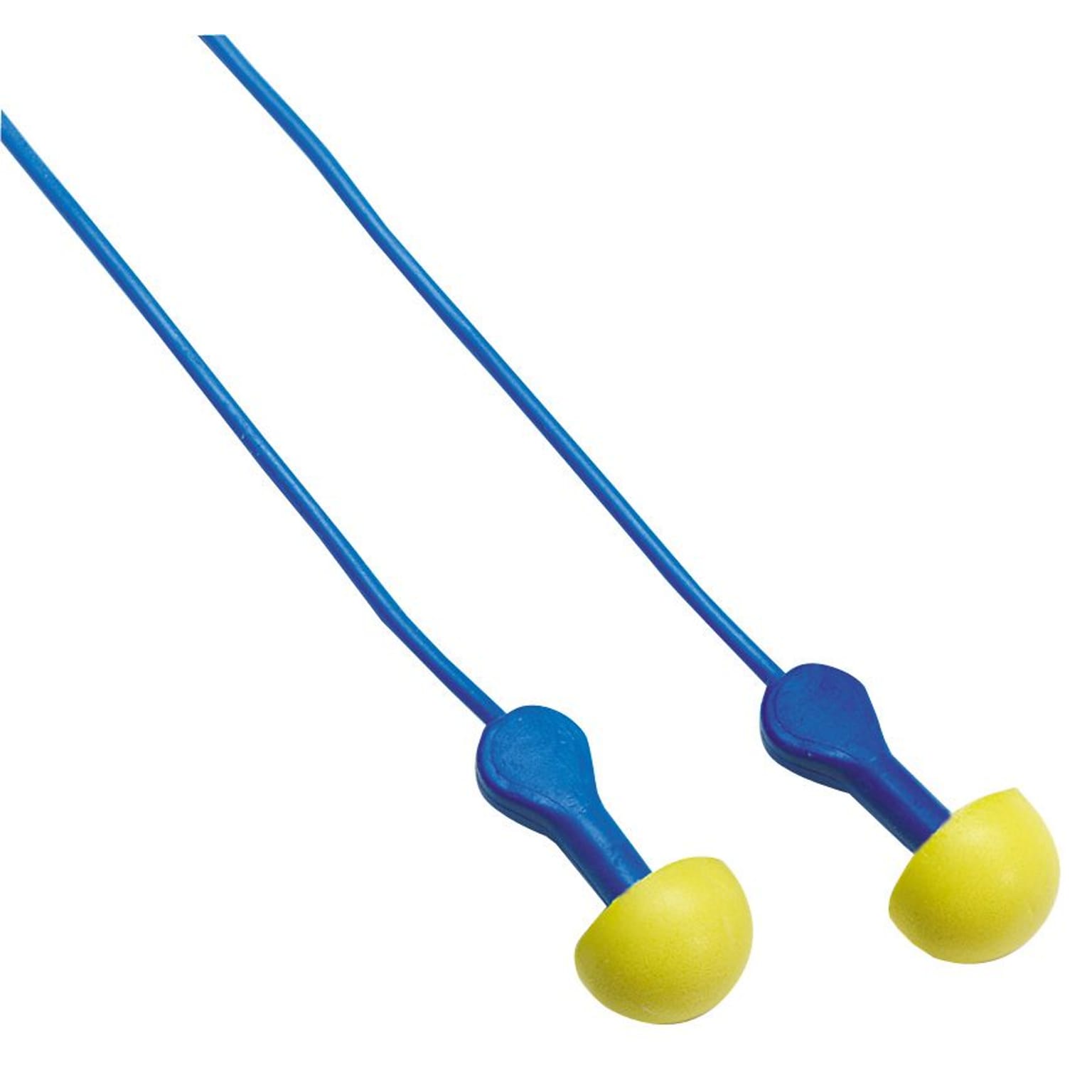 3M Occupational Health & Env Safety Corded Pod Plug, NRR 26 dB, Yellow/Blue, 100/Box (3111127)