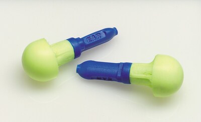 3M E-A-R Push-Ins Foam Uncorded Earplugs, NRR 28 dB, Yellow/Blue, 200/Box (3181002)