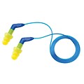 3M Corded Occupational Health and Environmental Safety Comfortable Hearing Conservation Earplugs, Blue/Yellow, 100/Box (3408002)