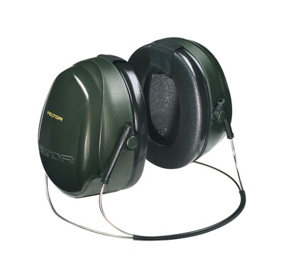 3M Occupational Health & Env Safety Behind-the-Head Earmuffs, NRR 26 dB, Black (H7B)