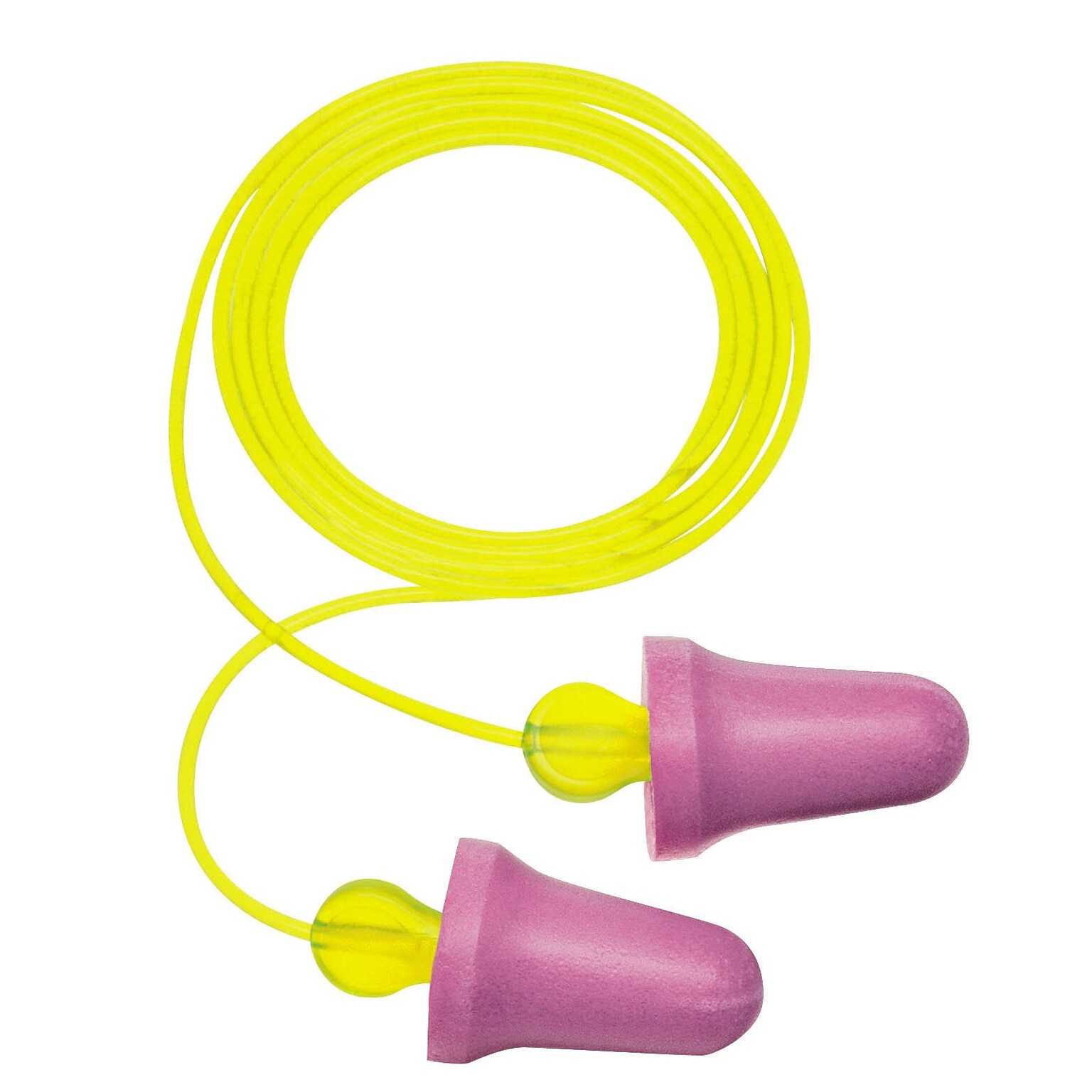 3M Next No-Touch Foam Corded Earplugs, NRR 29 dB, Yellow/Purple, 100/Box (P2001)