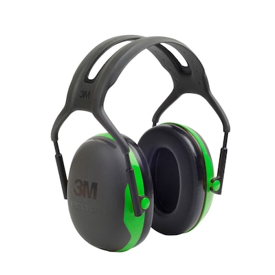 3M Occupational Health & Env Safety Over-the-Head Earmuffs, NRR 22 dB, Black/Green (X1A)