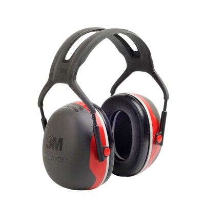 3M Occupational Health & Env Safety Over-the-Head Earmuffs Black & Red Each