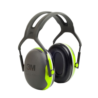3M Occupational Health & Env Safety Over-the-Head Earmuffs Black & Chartreuse Each