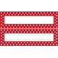 Barker Creek Double-Sided Red & White Dot Name Plates & Bulletin Board Signs, 12" x 3.5", 36/PK