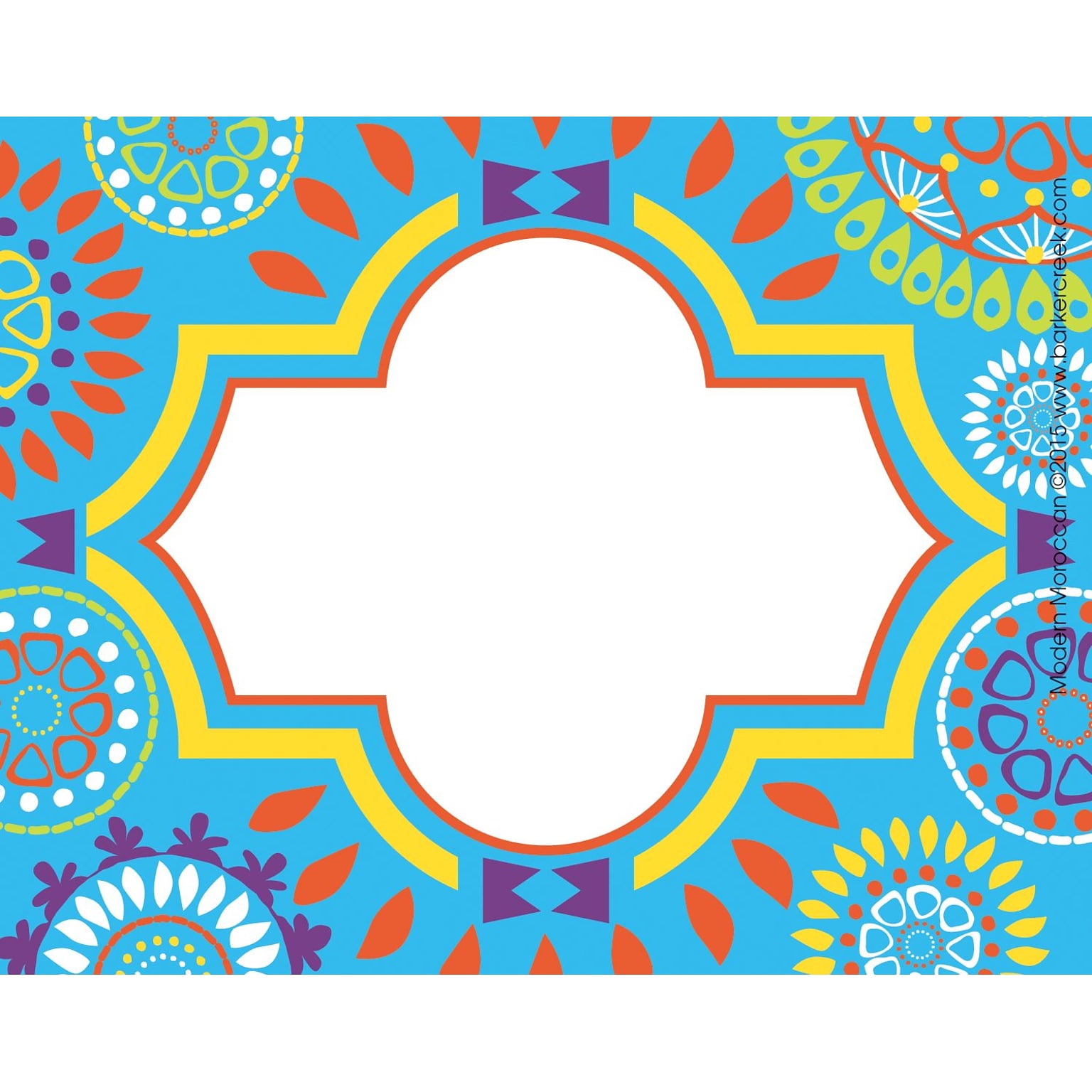 Barker Creek Self-adhesive Moroccan School Name Tags, 2.75 x 3.5, 45/Pack (LL1530)