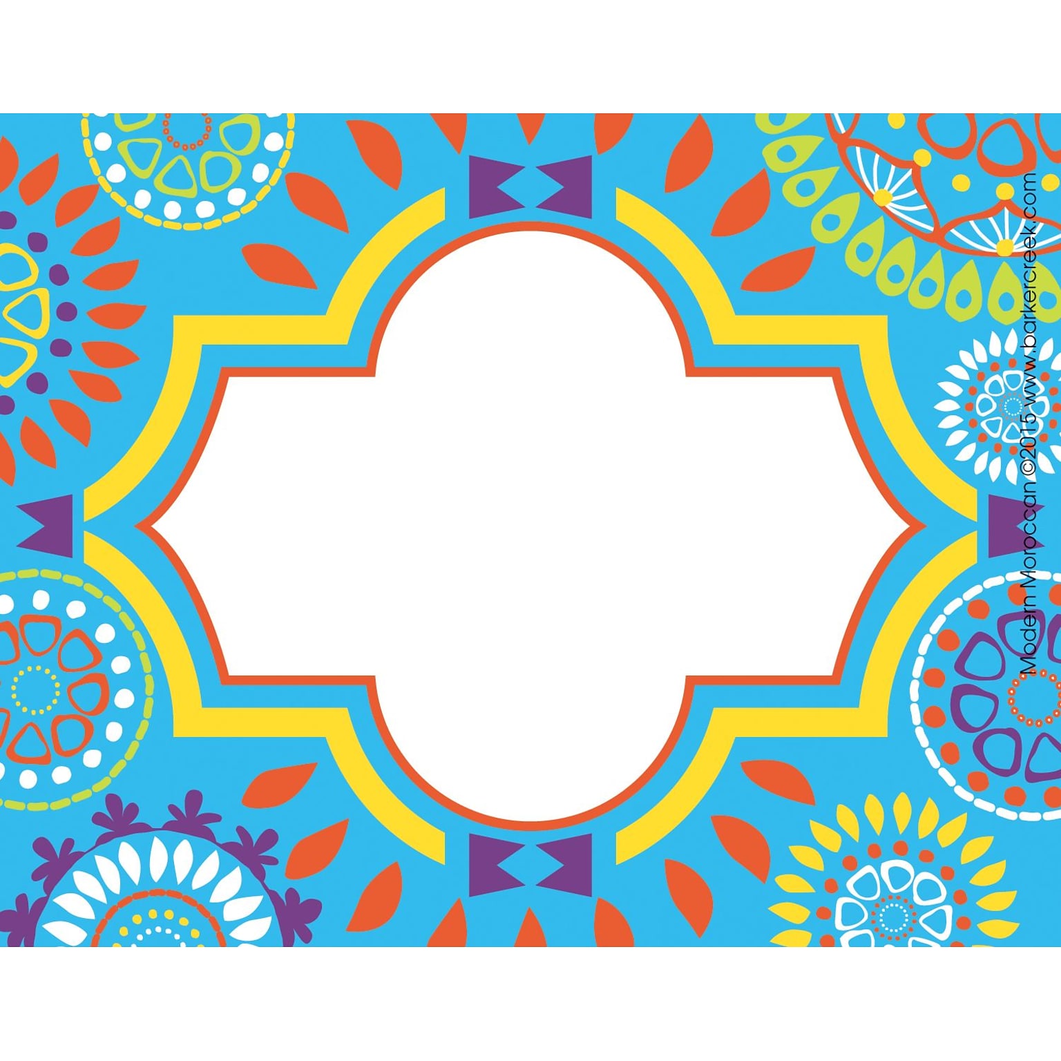 Barker Creek Moroccan Name Badges & Self-Adhesive Labels, 3-1/2 x 2-3/4, 5/Pack