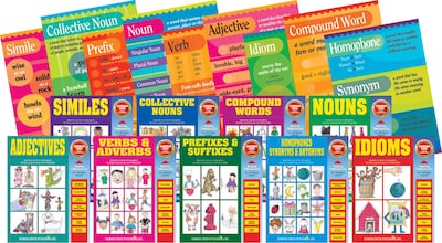 Barker Creek Reading Fundamentals Classroom Poster and Book Set, 18/Set